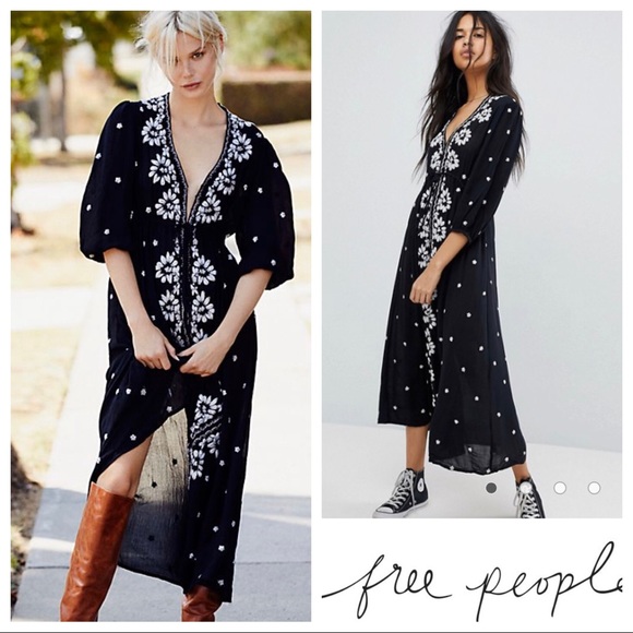 Free People Dresses & Skirts - SALE $168 Free People Embroidered Fable Midi/Maxi